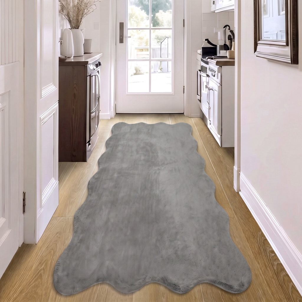 Scallop Rug Soft Non-Slip Bedroom & Living Room Floor Mat, Modern Area Rug - Image 9