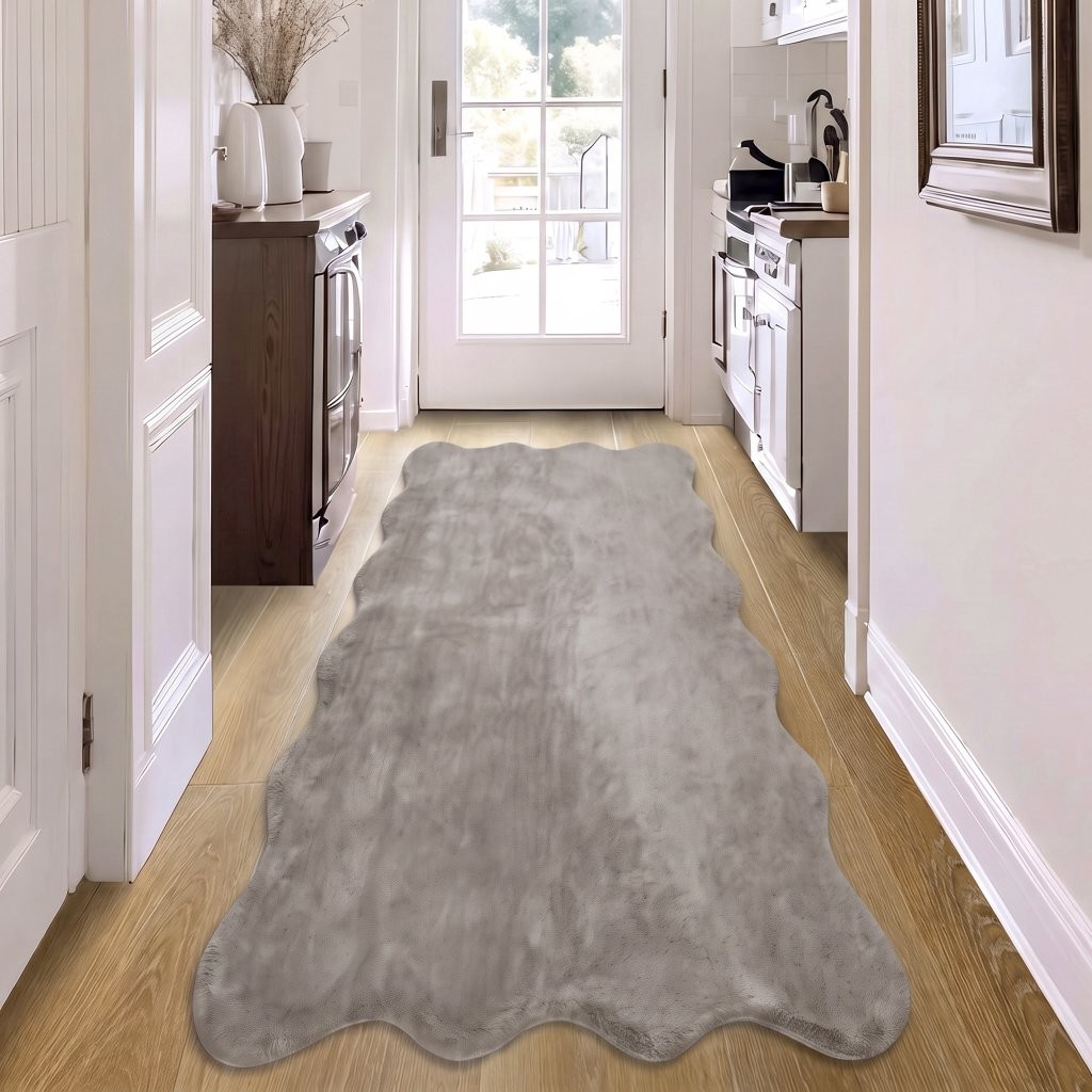 Scallop Rug Soft Non-Slip Bedroom & Living Room Floor Mat, Modern Area Rug - Image 12
