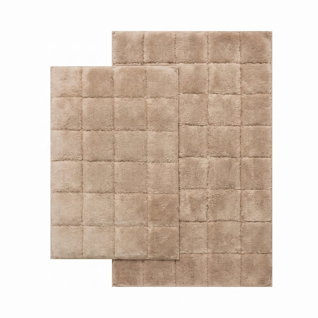 2 Piece Bath Mat Set – Soft Water Absorbent Non-Slip Bathroom & Toilet Floor Rugs - Image 36