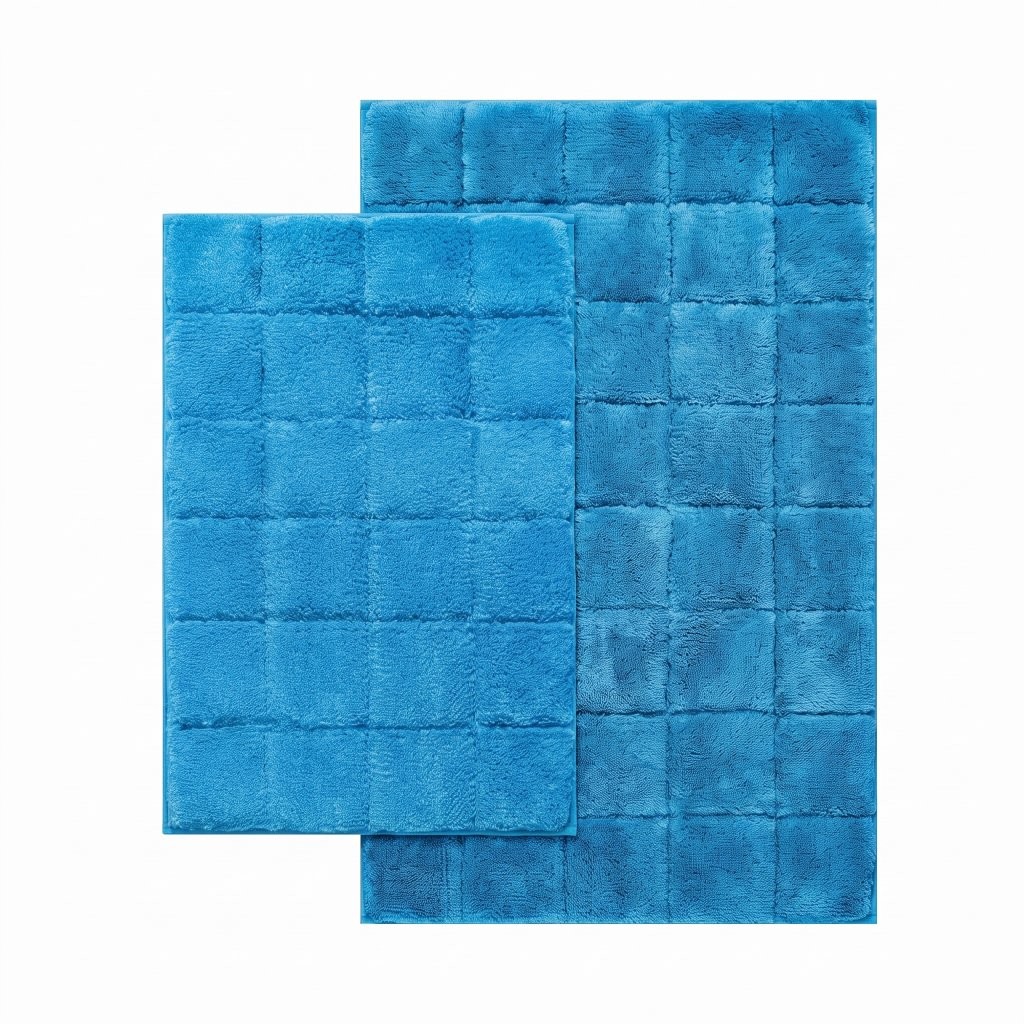2 Piece Bath Mat Set – Soft Water Absorbent Non-Slip Bathroom & Toilet Floor Rugs - Image 4